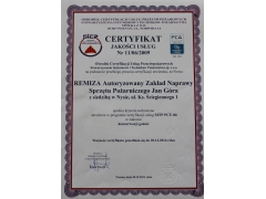 Certyfikat Jakości Usług